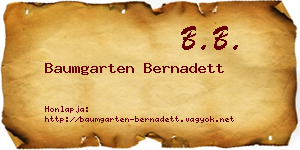 Baumgarten Bernadett névjegykártya